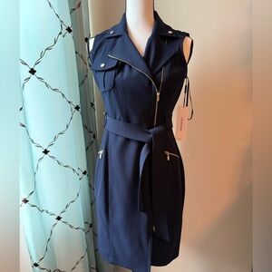 Calvin Klein Navy Blue Sheath Dress